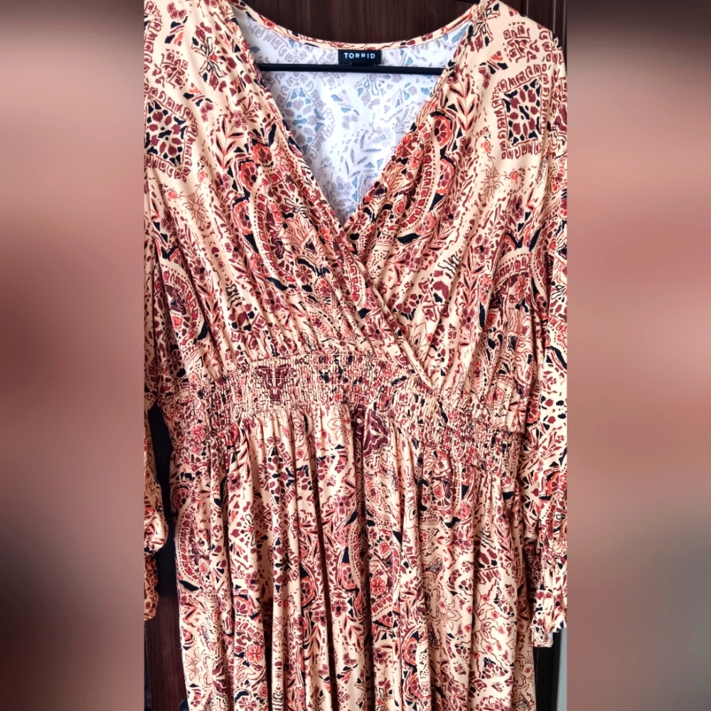 Torrid Bohemian Paisley Midi Dress (Size 0)
